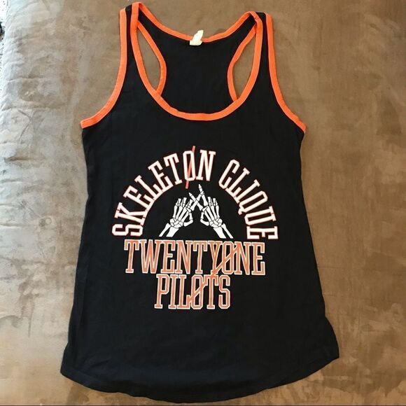 🔹TØP Twenty One Pilots Øne Piløts Skeleton Clique Racerback Junior’s Large - Picture 2 of 5